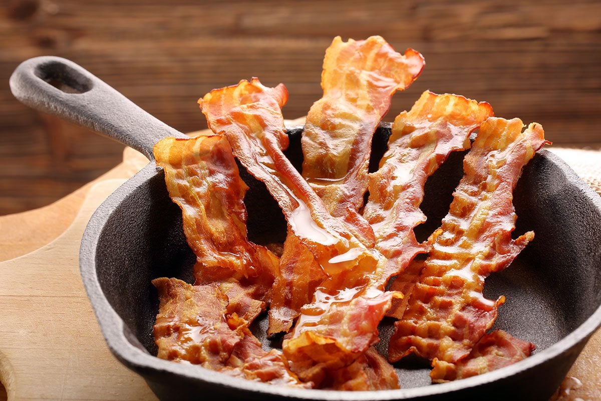 Reheat Bacon on the pan