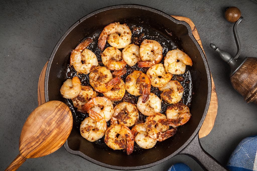 Reheating shrimp In The Skillet Or Pan
