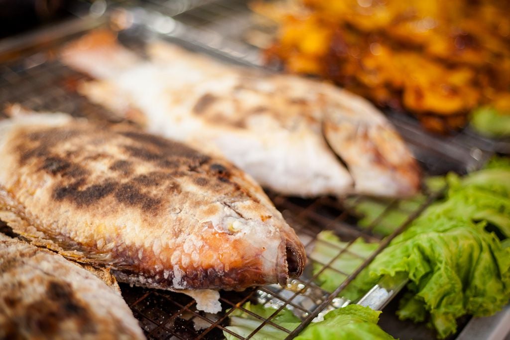 BBQ Snapper and vegetables