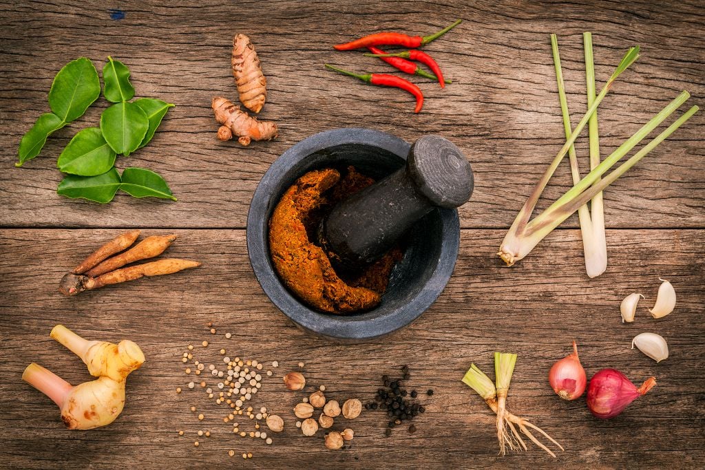 Add the dried chilies into the blender