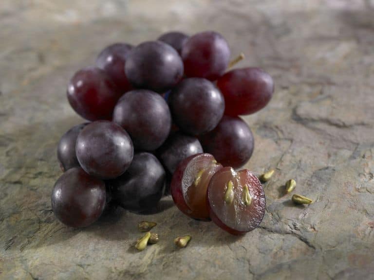 Grape Seeds and Grape on the table