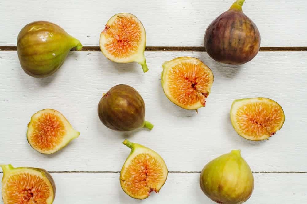 Slices of Figs and Figs on the table