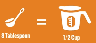 How Many Tablespoons In 1/2 Cup