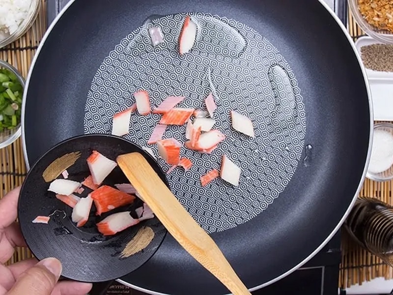 Method for Cooking Imitation Crab