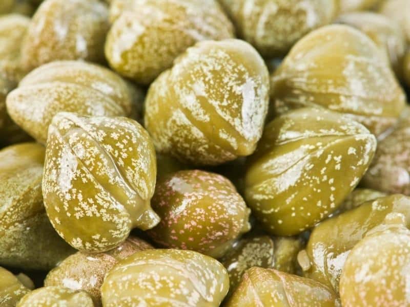 fresh green capers