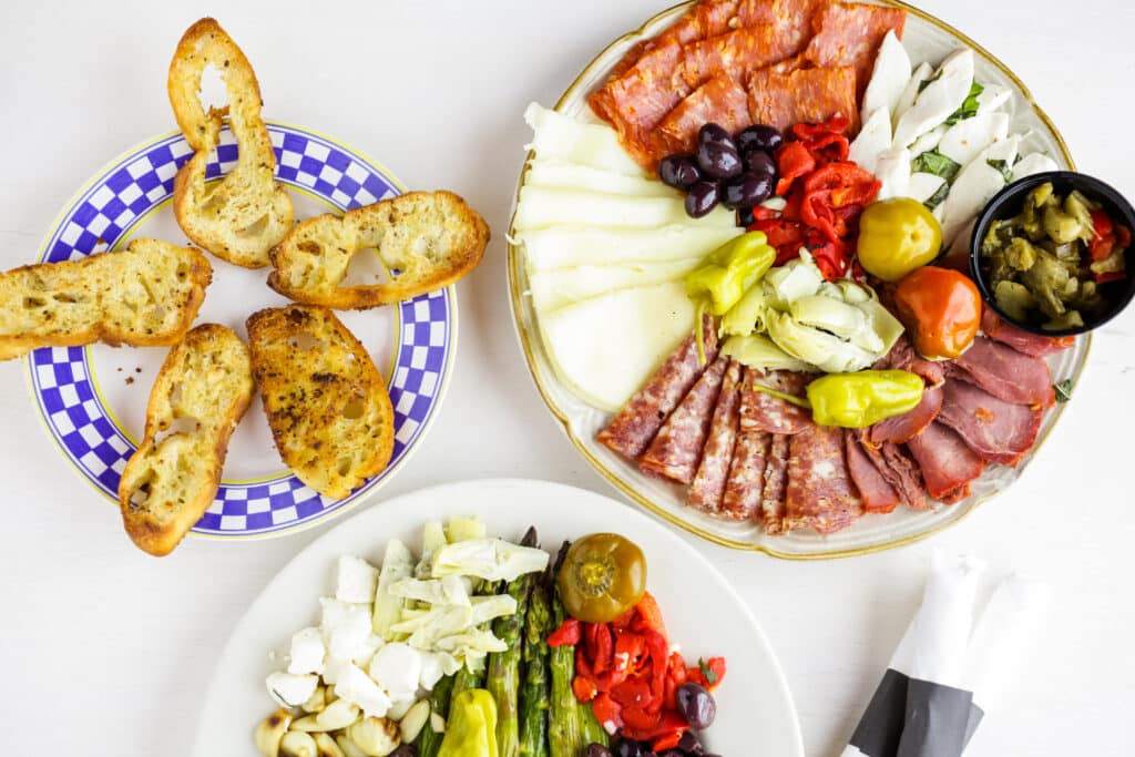 Appetizers Plate With Vegetarian Antipasto