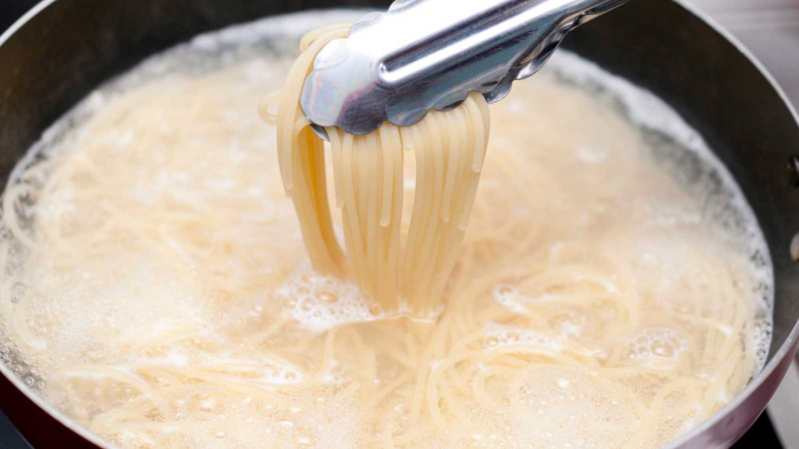Pasta in boiling water