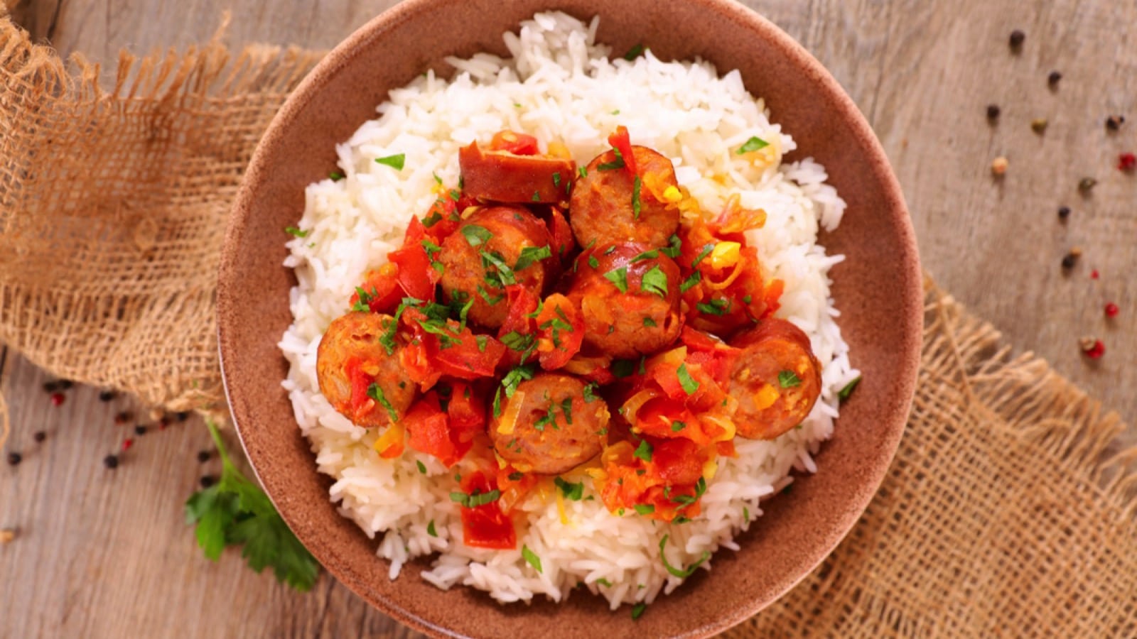 Rice with chicken masala
