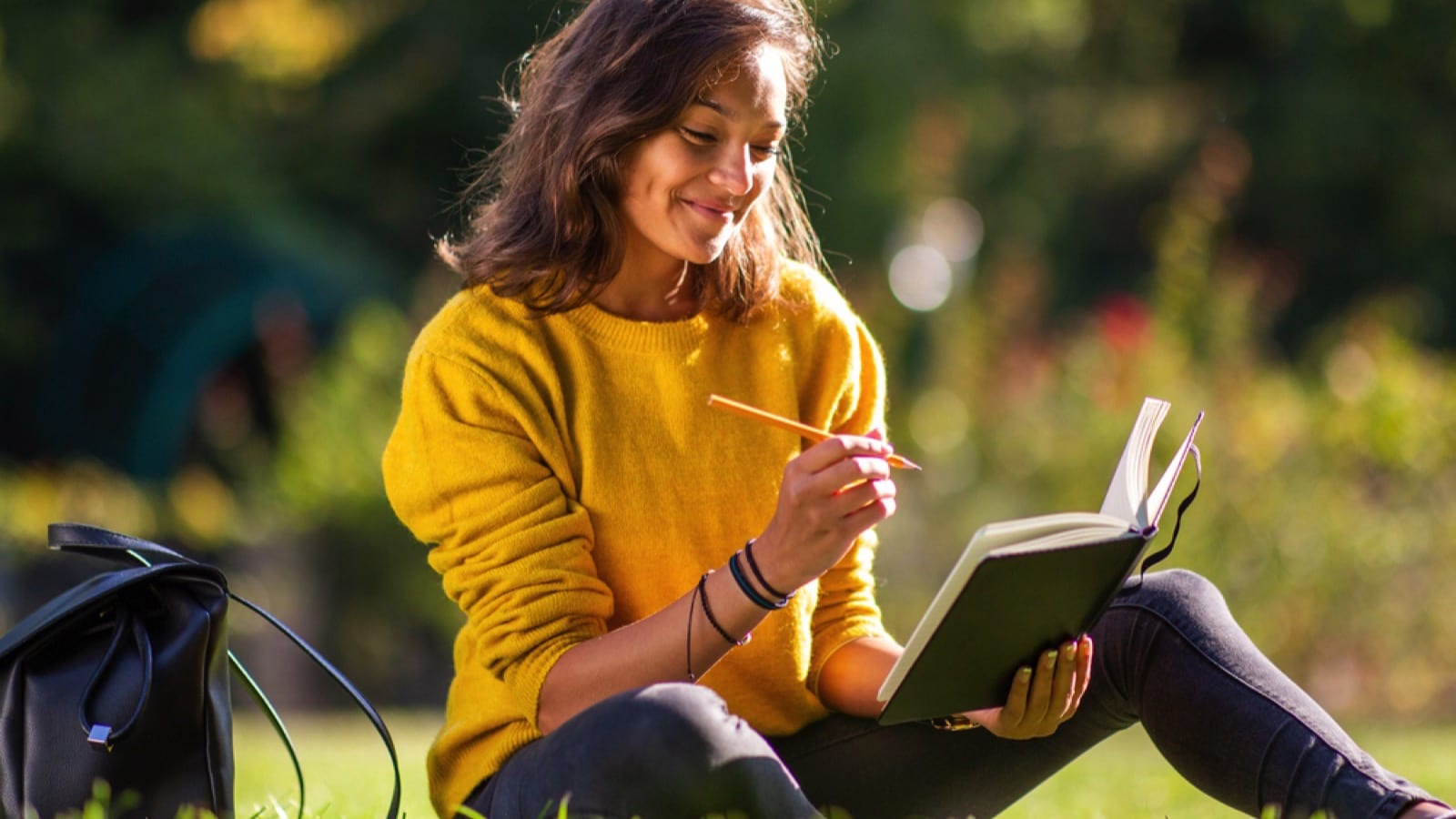 Woman writing journal