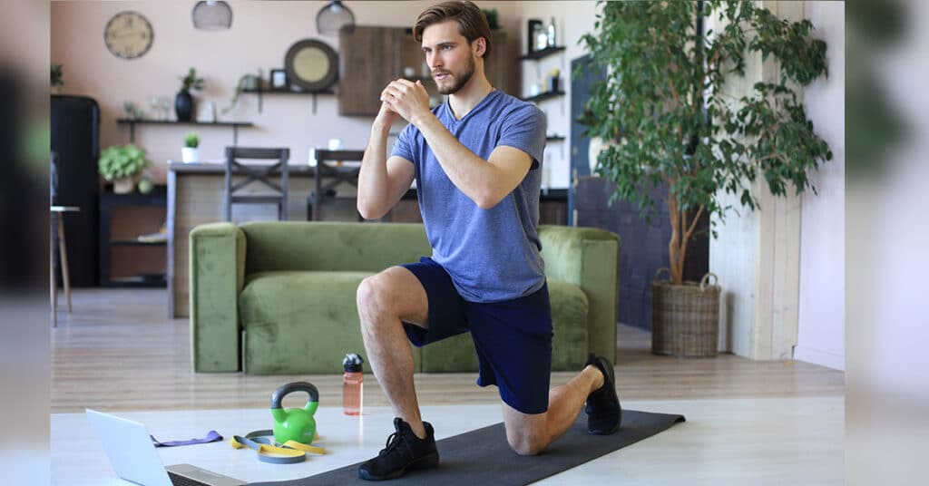 Man lunging
