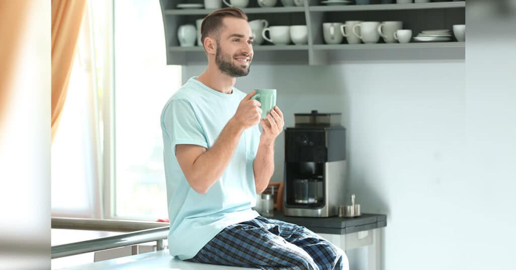 Man drinking Coffee